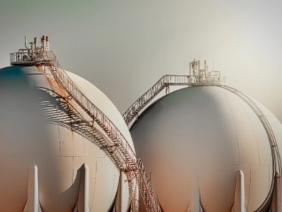 Two gas storage chambers