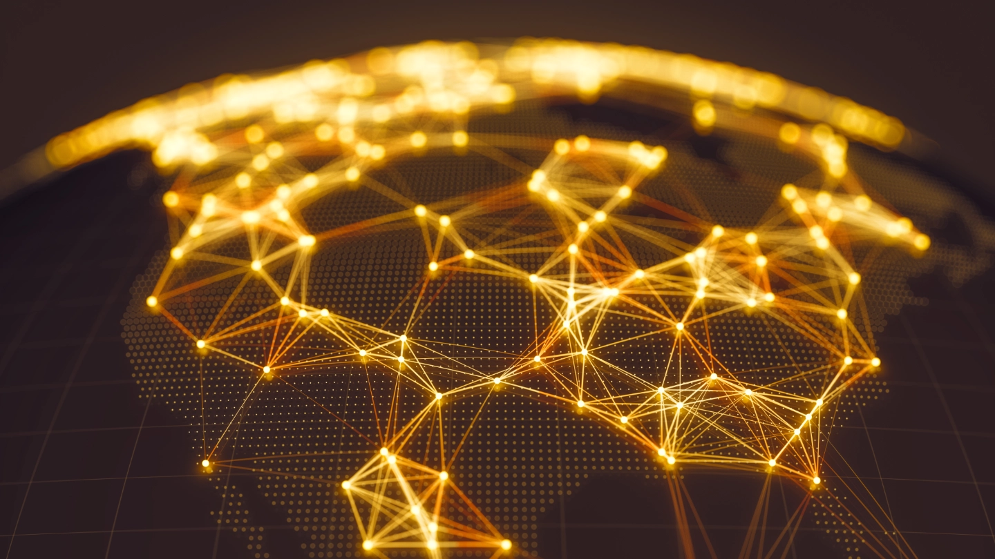 Digital network globe