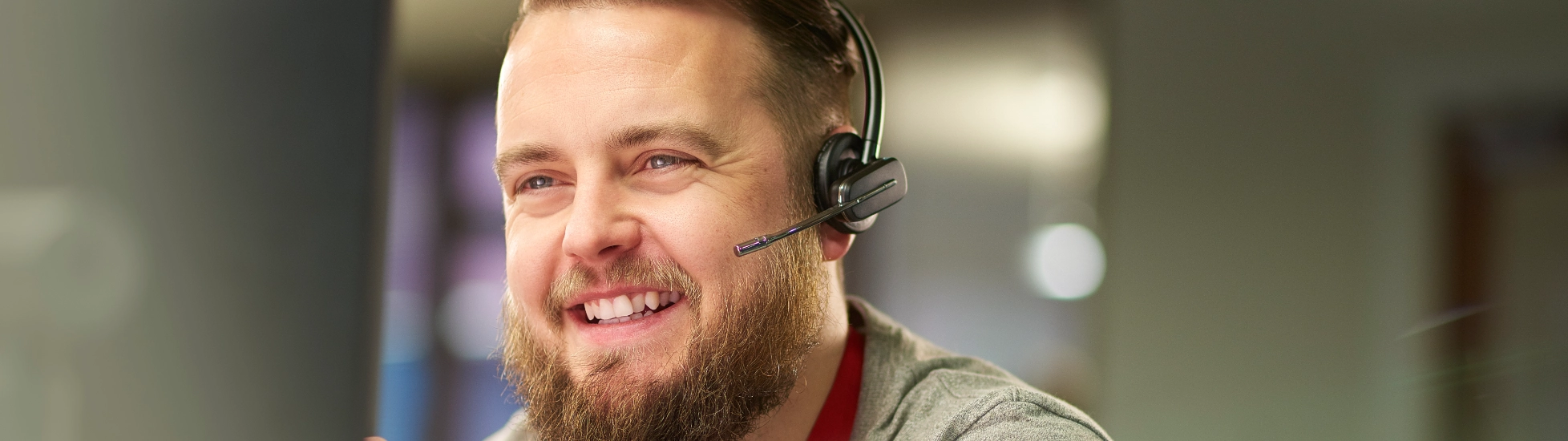 Male IT worker calling a client